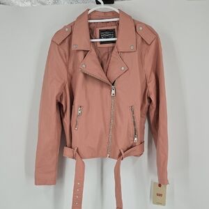 Levi's Women's Soft Pink Faux Leather Jacket
